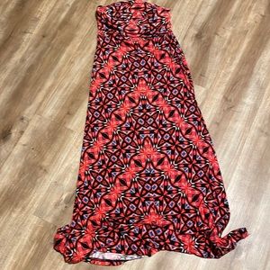 Ikat pattern maxi skirt